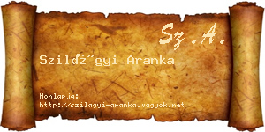 Szilágyi Aranka névjegykártya