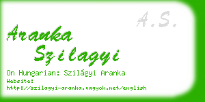 aranka szilagyi business card