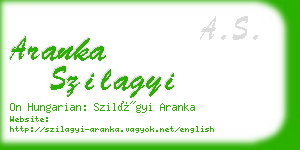 aranka szilagyi business card